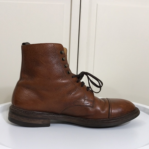 Crockett & Jones Men's Coniston Pebbled Full Grain Leather Boots Size 8 - Picture 9 of 13